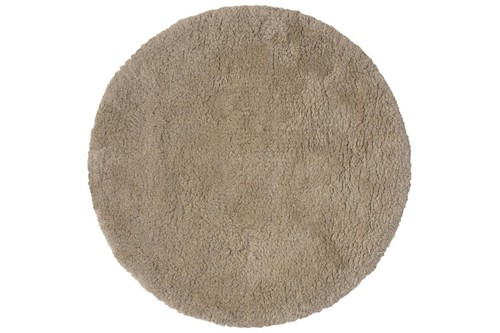 100% Wool Beige Lippa Handmade Woollen Shaggy Rug Handwoven in India with a 40mm pile Image 4