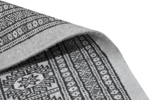 Fine Pakistan Grey Silver Wool Bokhara Rug Design BOK047