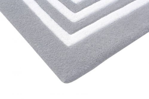 ECD006 100% Wool Silver Grey Mahal Indian Rug Design Handmade in India with a 18mm pile