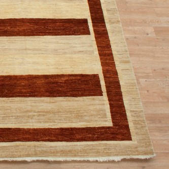 100% Wool Afghan Modern Rug AGM028CHE 360x274 Handknotted in Afghanistan with a 5mm pile Image 2