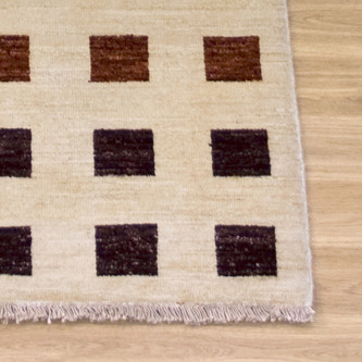 100% Wool Multi Afghan Modern Rug AGM048000 3.56 x .78 Handknotted in Afghanistan with a 6mm pile Image 2