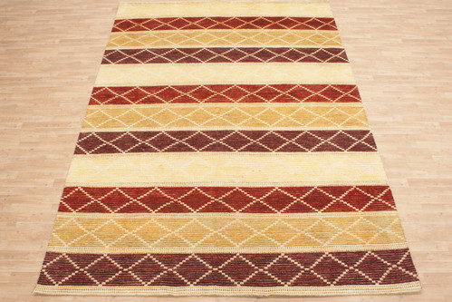 100% Wool Multi Afghan Nomad Rug ANO028000 374x269 Handknotted in Afghanistan with a 5mm pile