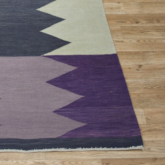 100% Wool Multi Afghan Veg Dyed Kelim AVK021000 2.34 x 1.85 Handknotted in Afghanistan with a 3mm pile Image 2