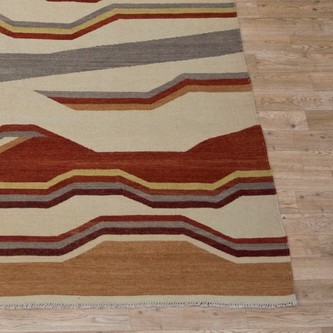 100% Wool Multi Afghan Veg Dyed Kelim AVK025000 3.02 x 2.44 Handknotted in Afghanistan with a 3mm pile Image 2