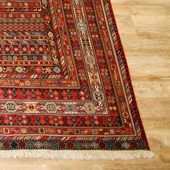 100% Wool Brown Persian Sirjan Kelim PSK095000 295 x 295 Handknotted in Iran with a 3mm pile Image 2