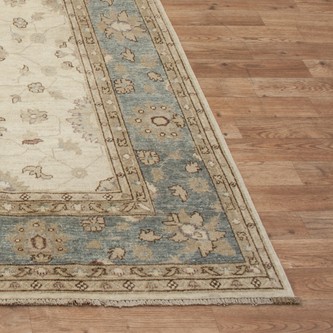 100% Wool Cream Afghan Rug AVE022F84 2.88 x 1.80 Handknotted in Afghanistan with a 6mm pile Image 2