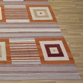 100% Wool Multi Afghan Veg Dyed Kelim AVK027000 333x257 Handknotted in Afghanistan with a 3mm pile Image 2