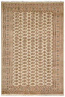 100% Wool Cream Fine Pakistan Bokhara Rug Design Handknotted in Pakistan with a 10mm pile Image 2