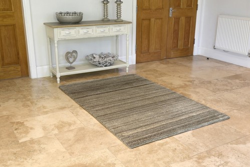 100% Wool Beige Royal Delhi Indian Rug Design Handknotted in India with a 20mm pile