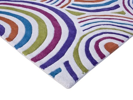 100% Wool Multi Ella Claire Vibrance Indian Rug Handmade in India with a 18mm pile Image 3