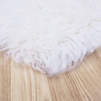 100% Wool Cream Flokati SuperPlus Rug Handknotted in Greece with a 35mm pile Image 3