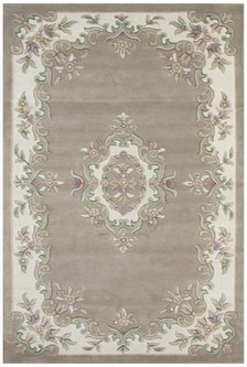100% Wool Beige Emperor Indian Rug Design HPR005 newspaper offer Handmade in India with a 15mm pile