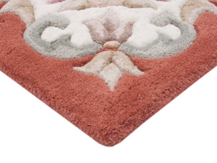 100% Wool Rust Emperor Indian Rug Design HPR012 newspaper offer Handmade in India with a 15mm pile Image 2