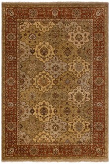 100% Twisted Argentine Wool Multi Jaipur Gazni Indian Rug Design Handknotted in India with a 12mm pile Image 2