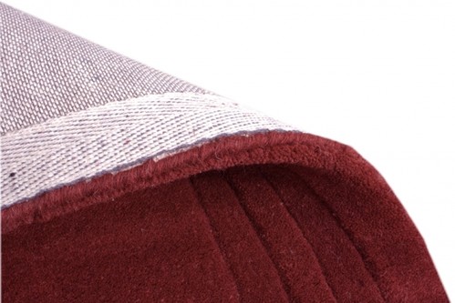 100% Wool Red Lippa Plain Carved Indian Rug Design Handtufted in India with a 13mm pile Image 5