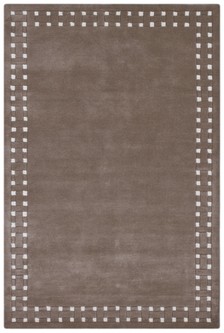 100% Wool Beige Indian Mahal Basket Weave Design Handmade in India with a 18mm pile Image 2