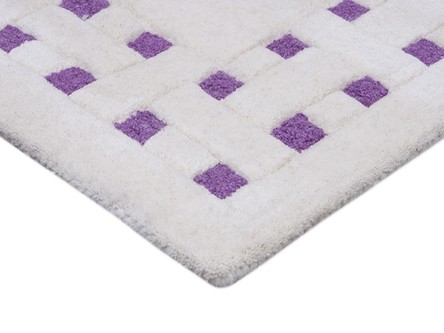 100% Wool Cream Indian Mahal Basket Weave Design Handmade in India with a 18mm pile Image 3