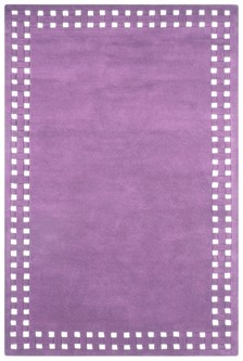 100% Wool Purple Indian Mahal Basket Weave Design Handmade in India with a 18mm pile Image 3