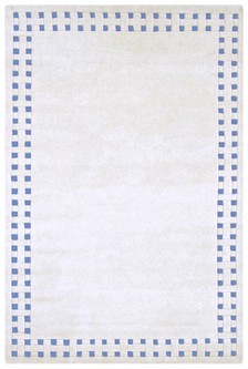 100% Wool Cream Indian Mahal Basket Weave Design Handmade in India with a 18mm pile Image 2