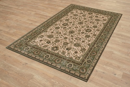 100% Wool Cream Kashmir Woven Rug Design Machine Woven T5 Grade in Belgium with a 10mm pile