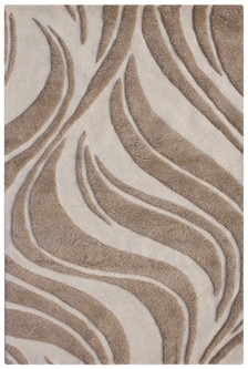 100% Wool Cream Laura Jade Indian Rug Design Handtufted in India with a 30mm pile Image 2