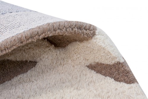 100% Wool Cream Laura Jade Indian Rug Design Handtufted in India with a 30mm pile Image 4