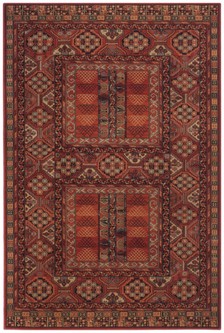 100% Wool Red Mohatta Woven Rug Machine Woven in Moldova with a 10mm pile Image 2