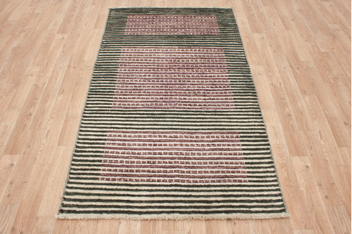 100% Wool Multi Afghan Nomad Rug ANO013000 161x91 Handknotted in Afghanistan with a 5mm pile