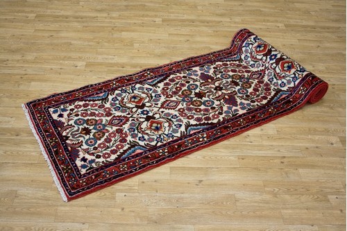 100% Wool Multi Persian Hamadan Rug HAM045000 3.02 x .75 Handknotted in Iran with a 11mm pile