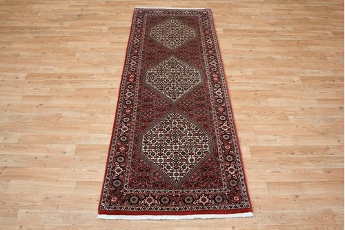 100% Wool Rust Persian Bidjar Carpet PBD043000 2.10 x .73 Handknotted in Iran with a 16mm pile