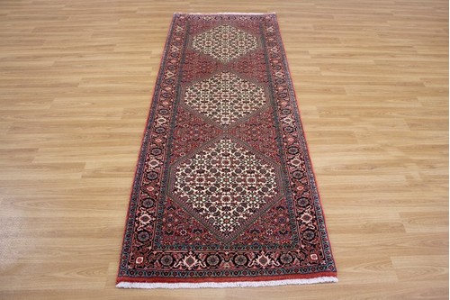 100% Wool Rust Persian Bidjar Carpet PBD043000 2.10 x .80 Handknotted in Iran with a 16mm pile