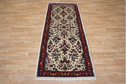 100% Wool Multi Persian Sarouk Rug PSA044000 2.28 x .87 Handknotted in Iran with a 14mm pile