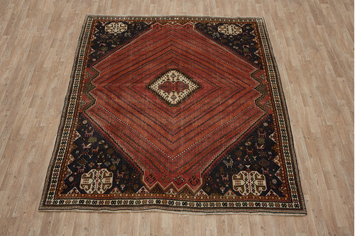 100% Wool Red Persian Shiraz Rug SHZ023CHE 285x215 Handknotted in Iran with a pile