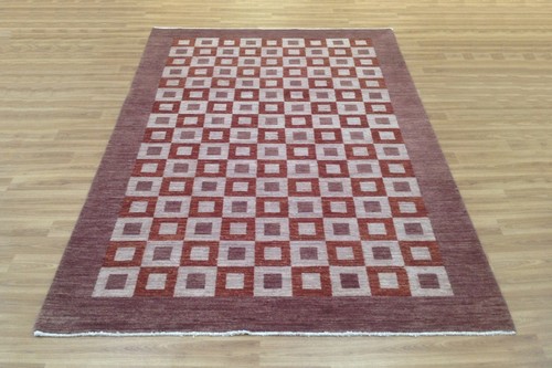 100% Wool Brown Afghan Modern Rug AGM022CHE 258x179Handknotted in Afghanistan with a 6mm pile