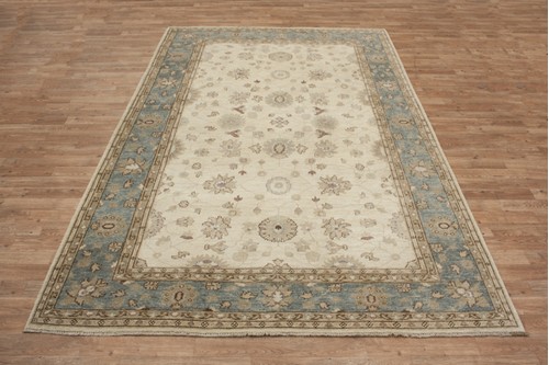 100% Wool Cream Afghan Rug AVE022F84 2.88 x 1.80 Handknotted in Afghanistan with a 6mm pile