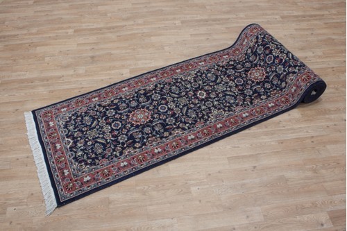 100% Wool Blue Persian Pakistan Rug PAP051CHE 5.16 x .80 Handknotted in Iran with a 20mm pile